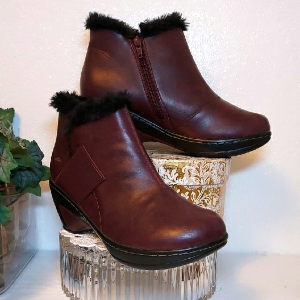 JBU by Jambu Mila Faux Fur Lined Memory Foam Ankle Bootie